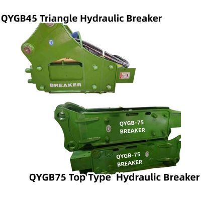 Top Type / Triangle Hydraulic Breaker Hammer QYGB75 75 Chisel Suit 6.0-8.0 Tons