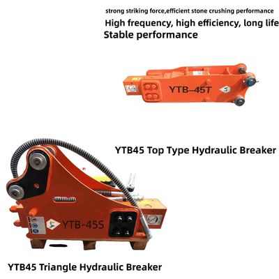 YTB45 Top Type / Triangle Hydraulic Breaker 45 Chisel Suit 1.2-3.0 Ton