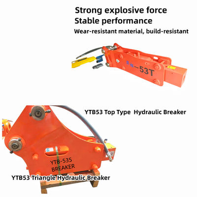YTB53 Top Type / Triangle Hydraulic Breaker 53 Chisel Suit 2.5-4.5 Ton Excavator
