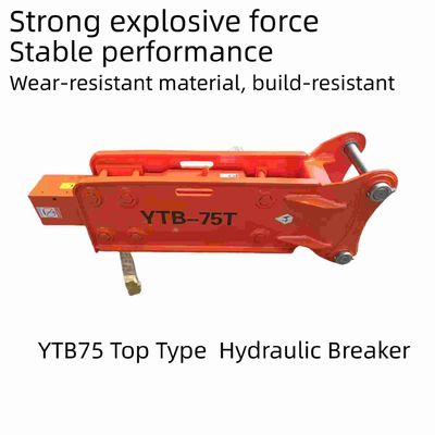 75 Chisel Top Type Hydraulic Breaker Wear Resistant YTB75 for 6-8 Ton Excavator