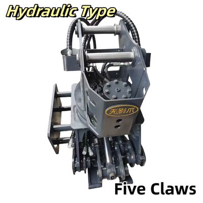Hydraulic Control Excavator Grabber Five Teeth Wood Grabber
