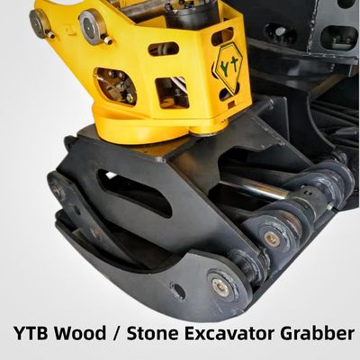 YTB Wood / Stone Excavator Grabber Hydraulic And Electronic Type For Digging